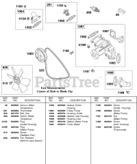 Briggs & Stratton 587447-0205-E2 - Briggs & Stratton Horizontal Engine Water Pump, Fan, Vee-Belt