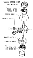 Husqvarna 225 H 75 - Husqvarna Hedge Trimmer (1998-01) Crankshaft