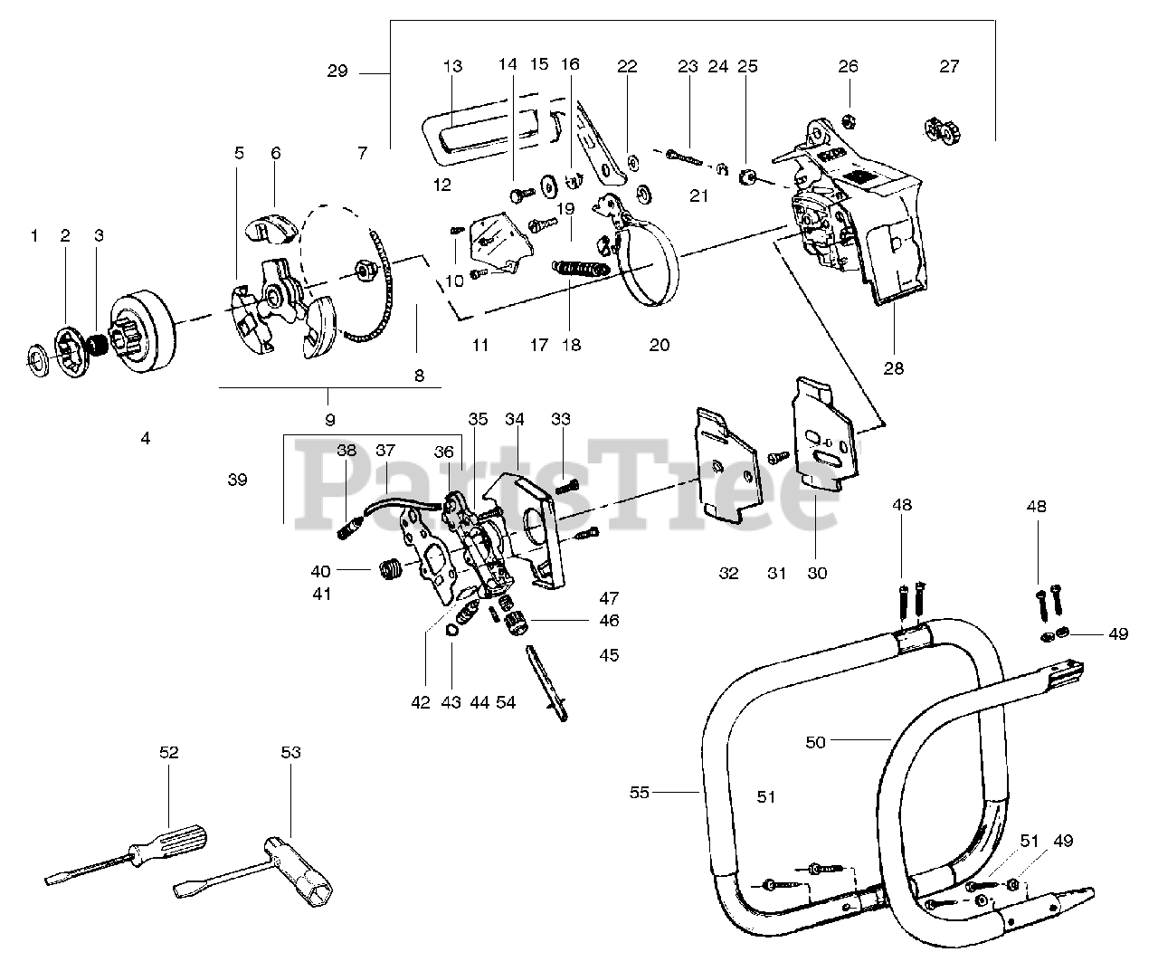 Poulan Pro PP 455 Poulan Pro Chainsaw Chain Brake Assembly Parts