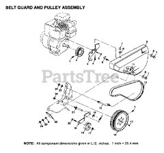 Electrolux/AYP 8929 - Electrolux/AYP Tiller BELT GUARD, PULLY ASSY