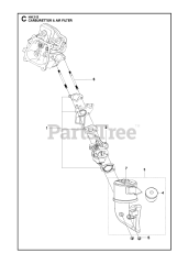 Husqvarna 587953202 (599349467) - Husqvarna Engine CARBURETTOR &amp; AIR FILTER