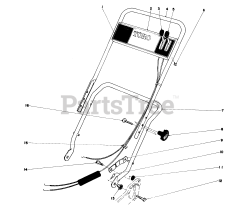 Toro 20750 - Toro Walk-Behind Mower (SN: 008000001 - 008999999) (1978) Handle Assembly