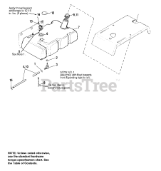 Massey Ferguson 2918 H (1692524) - Massey Ferguson 48" Garden Tractor, 18hp Fuel Tank Group