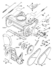 Snapper 3200 (85813) - Snapper 20" Snow Thrower, 3hp Collector Housing, Belts, Pulleys, Auger