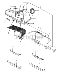 Cub Cadet 293 (190-293-100) - Cub Cadet Fan Assist. Bagger att Cover Assembly &amp; Deck Brackets