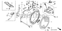 Honda GX340 K1 QXC9/A (GC05) - Honda Engine, Made in Japan (SN: GC05-3600001 - GC05-9999999) FAN COVER (1)