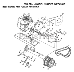 Weed Eater WE FX550 E - Weed Eater Tiller BELT GUARD/PULLEY