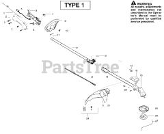 Poulan Pro SM 706 - Poulan Pro String Trimmer, Type 1 Shaft Type 1