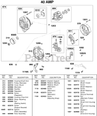 Briggs & Stratton 437447-0205-E2 - Briggs & Stratton Horizontal Engine Alternator 40 AMP