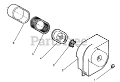 Toro 72041 (244-H) - Toro Yard Tractor (SN: 039000001 - 039999999) (1993) Air Cleaner Assembly