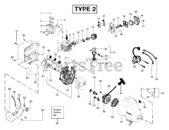 Weed Eater SST LE - Weed Eater Featherlite String Trimmer, Type 2 Engine Assembly Type 2