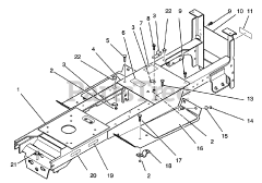 Toro 72041 (244-H) - Toro Yard Tractor (SN: 039000001 - 039999999) (1993) Main Frame Assembly