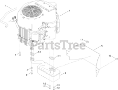 Toro 76440 TA (MR 4800) - Toro 48" Titan Zero-Turn Mower (SN: 417200000 - 417399999) Engine and Muffler Assembly