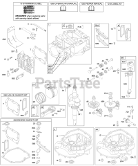 Briggs & Stratton 12G702-1704-E1 - Briggs & Stratton Vertical Engine Cams, Crankshaft, Cylinder, Engine Sump, Kit/Gaskets, Lubrication, Piston Group, Valves