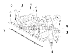 Briggs & Stratton 076131-03 - Briggs & Stratton 35kW Liquid Cooled Home Standby Generator Engine Service Parts - Intake Manifold &amp; Distributor