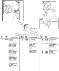 Briggs & Stratton 235437-0284-E1 - Briggs & Stratton Horizontal Engine Camshaft, Crankshaft, Piston, Rings, Connecting Rod