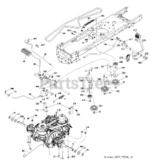 Poulan Pro PB 20A46 (960420167-00) - Poulan Pro Lawn Tractor (2014-09)