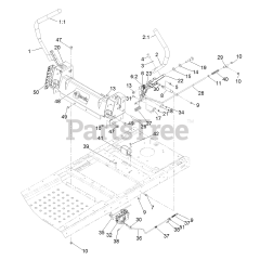 Exmark QTS691KA502 - Exmark 50" Quest S-Series Zero-Turn Mower, Kawasaki FR691V (SN: 313000000 - 313999999) (2013)