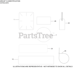 Kohler CH730-3010 - Kohler Command PRO Engine, Basic Version, 23.5hp, 17.5kW 12 Identification