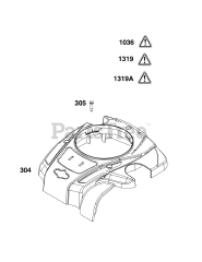 Briggs & Stratton 93J02-0112-H5 - Briggs & Stratton Vertical Engine Blower Housing Group