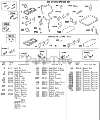 Briggs & Stratton 580447-0320-E2 - Briggs & Stratton Horizontal Engine Engine/Valve Gasket Sets, Terminal Connectors