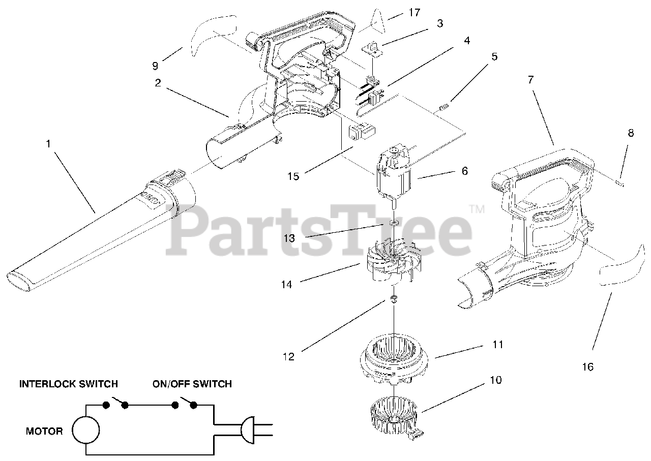 Lawn-Boy 51549 - Lawn-Boy Rake and Vac Blower Vacuum (SN: 099000001 - 099100000) (1999) BLOWER ASSEMBLY