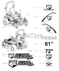 Ferris IS 3100Z (5900612) - Ferris IS3100Z Series 61" Zero-Turn Mower, 30hp Kohler
