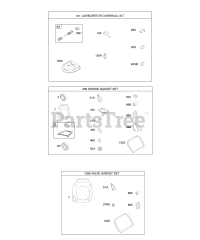 Briggs & Stratton 297440-0153-G2 - Briggs & Stratton Horizontal Engine Engine/Valve Gasket Sets, Carburetor Overhaul Kit