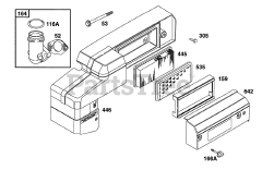 Briggs & Stratton 161432-0127-01 - Briggs & Stratton Horizontal Engine Air Cleaner Grp