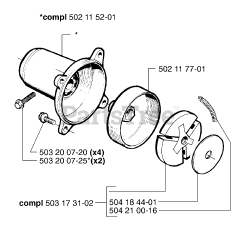 Husqvarna 245 - Husqvarna String Trimmer (2002-08) Clutch / Drum