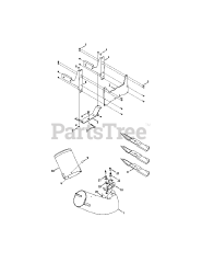 Cub Cadet 19A40003 (19A40003100) - Cub Cadet Twin Rear Bagger att Chute &amp; Mounting 44 Inch (2000 Series)
