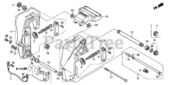 Honda BF15 D4 LGA (BALJ) - Honda Outboard Engine, Made in Japan (SN: BALJ-1100001 - BALJ-1199999) STERN BRACKET (2)