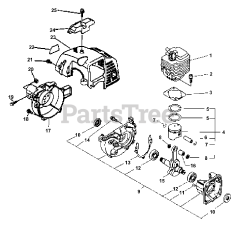Echo PE-2000 - Echo Edger (Type 2E) Engine, Fan Housing, Cylinder Cover