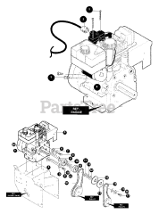 Echo ST-1033 E - Echo Snow Thrower Engine, Starter, Pulleys