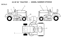Central Park CP 2050 A - Central Park Lawn Tractor (1993)