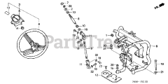 Honda H5518 NA2/D (TZAC) - Honda Multi-Purpose Tractor, Made in Japan (SN: TZAC-3500001 - TZAC-3599999) STEERING WHEEL