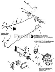 AGCO 616 H (1691502) - AGCO Lawn Tractor, 16hp Clutch &amp; Brake Control Group