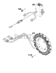 Briggs & Stratton 355447-0122-01 - Briggs & Stratton Horizontal Engine