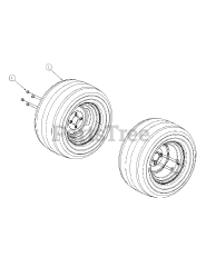 MTD MMZ-2560 - MTD Pro Zero-Turn Mower Wheel Assembly