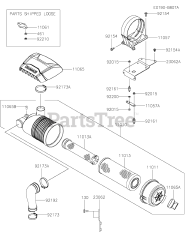 Kawasaki FXT00V-CS44 - Kawasaki Engine AIR-FILTER/MUFFLER