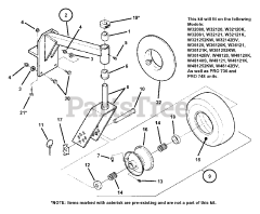 Snapper 7060801 - Snapper Quick Height Adjust Kit Caster Height Adjustment (Pneumatic)