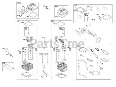 Briggs & Stratton 386447-3323-B5 - Briggs & Stratton Horizontal Engine Cylinder Head Group
