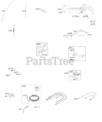 Briggs & Stratton 381772-0102-E1 - Briggs & Stratton Vertical Engine Controls, Alternator, Wires, Ignition, Springs