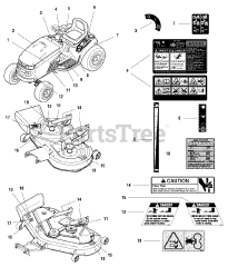 Snapper ELT 18540 (2690781) - Snapper 40" Lawn Tractor, 18.5hp