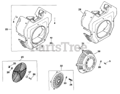 Exmark EXS-20KC - Exmark Explorer Zero-Turn Mower, 20hp Kohler (SN: 090000 - 101999) (1994) Blower Housing &amp; Baffles - Pg. 34