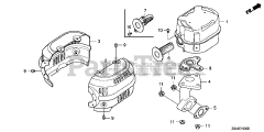 Honda EZ3500 A (EZEK) - Honda Generator, Made in Japan (SN: EZEK-1000001 - EZEK-1029999) MUFFLER