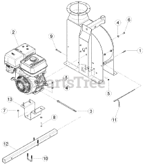 Bear Cat DL 8390 - Bear Cat 8" Debris Loader, 390cc Honda (SN: B00001 - C08625)
