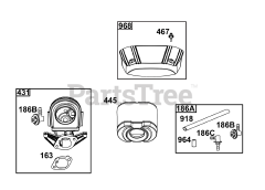 Briggs & Stratton 44U877-0044-G1 - Briggs & Stratton Vertical Engine Air Cleaner Group