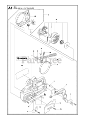Husqvarna 435 e - Husqvarna Chainsaw CHAIN BRAKE &amp; CLUTCH COVER