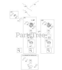 Briggs & Stratton 12S902-2139-B1 - Briggs & Stratton Vertical Engine Carburetor, Carburetor Overhaul Kit